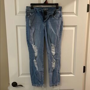 Blue Distressed Women's Jeans